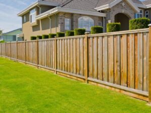 fence wooden under bungalow